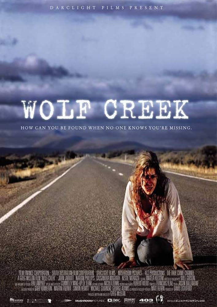 Film poster of Wolf Creek, a horror film set in the Northern Territory