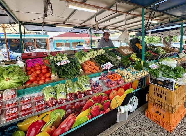 Vegetable stand at Parap Markets in Darwin, NT